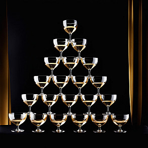 Пирамида из шампанского 56 бокалов (6 ярусов)