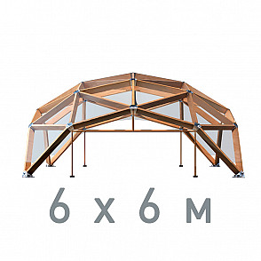 Прозрачный деревянный шатёр 6х6
