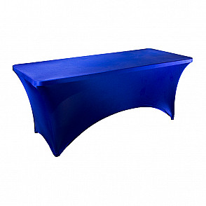 Стрейч скатерть для прямоугольного стола синяя