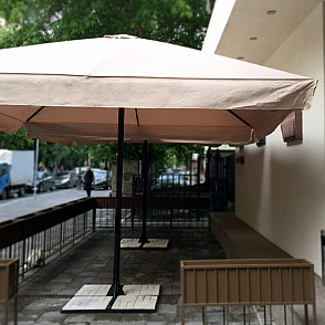 Зонт уличный 3×3  с центральной опорой (купол от 250 см)