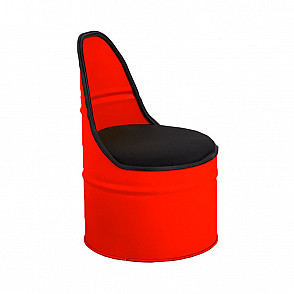 Кресло-бочка красное