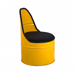 Кресло-бочка жёлтое