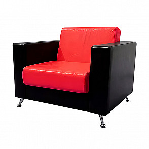 Кресло Cube красно-черное