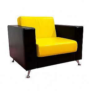 Кресло Cube желто-черное