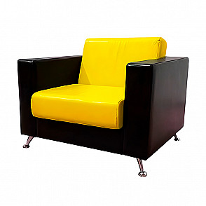 Кресло Cube желто-черное