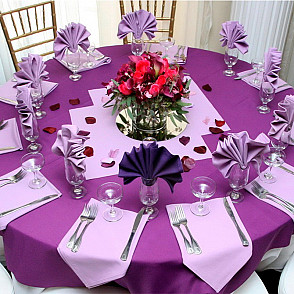 Наперон для круглого стола фиолетовый 2,2м