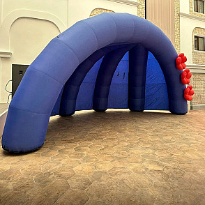 Надувная сцена ракушка «Синяя» 7,4х3,4х3 м