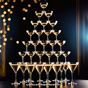 Пирамида из шампанского 84 бокала (7 ярусов)