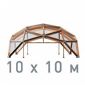 Деревянный прозрачный шатёр 10х10