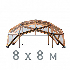 Деревянный прозрачный шатёр 8х8