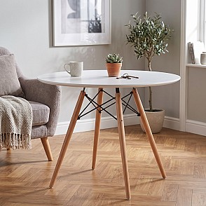 Стол Eames белый d-100 см