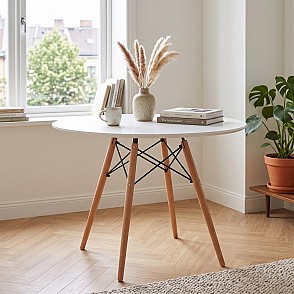 Стол Eames белый d-100 см