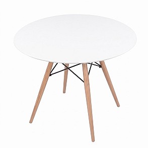 Стол Eames белый d-80 см