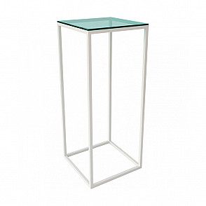 Коктейльный Стол High Cube Glass белый