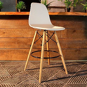 Стул барный Eames белый