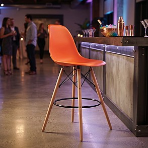 Стул барный Eames оранжевый