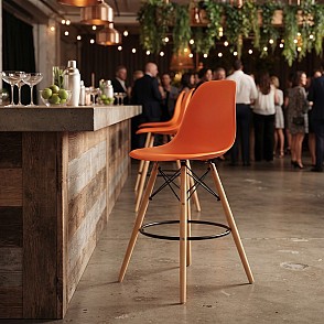 Стул барный Eames оранжевый