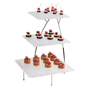 Этажерка для подачи 3-х ярусная 38х38 см