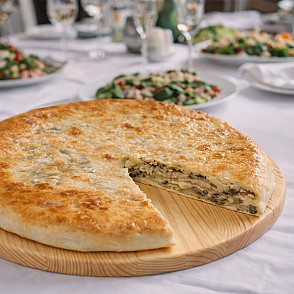 Пирог с картофелем и грибами