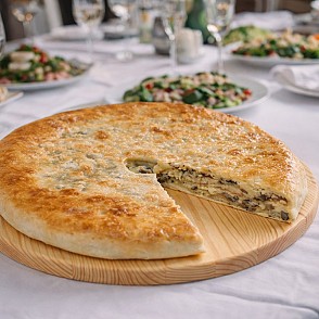 Пирог с картофелем и грибами