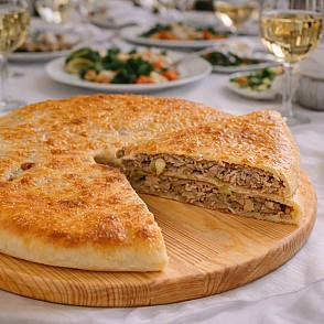 Пирог с мясом и капустой