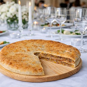 Пирог с мясом и тыквой