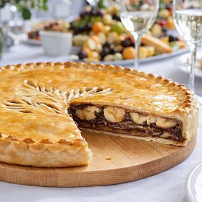 Пирог с нутеллой и бананом