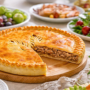 Пирог с рубленой бараниной