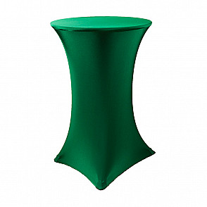 Стрейч скатерть для коктейльного стола зеленая